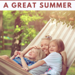 pinterest pin for a post with a kid approved bucket list for summer