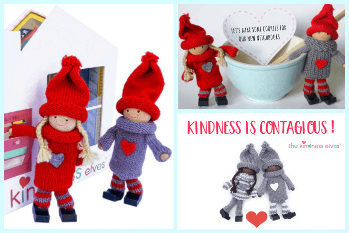 collage of kindness elves pictures