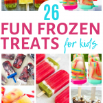 Pinterest pin for a post with 26 frozen treats