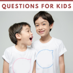 pinterest pin for a post of would you rather questions for kids