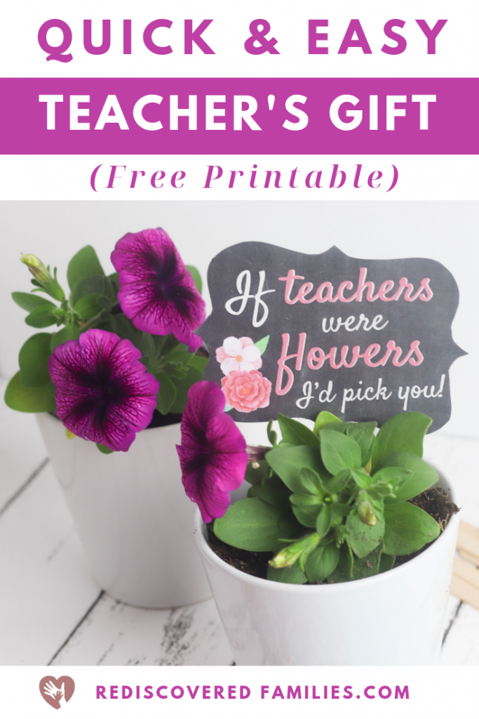 A Really Simple Homemade Teacher's Gift (Free Printable) | Rediscovered ...