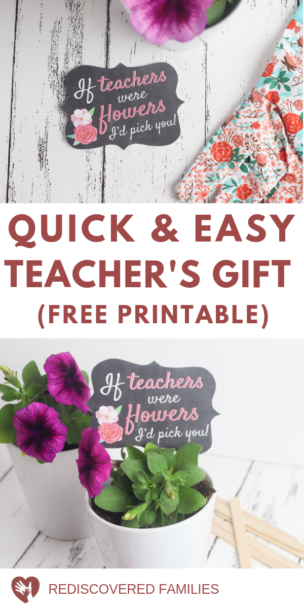 A Really Simple Homemade Teacher's Gift (Free Printable) | Rediscovered ...