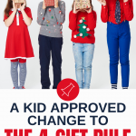 A pinterest pin for a post about the 4 gift rule