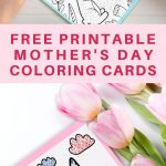 Mother's day coloring cards pin