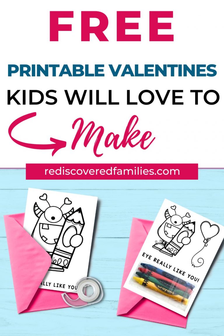 Free Printable Valentines For Kids to Make | Rediscovered Families