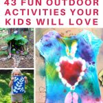 Pinterest pin for fun outdoor activities for kids