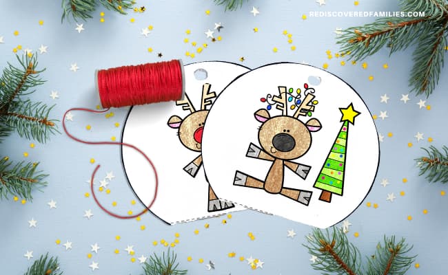Free Printable Christmas Ornaments for Kids to Decorate | Rediscovered