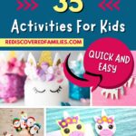 Pinterest pin for Unicorn Crafts For Kids Post