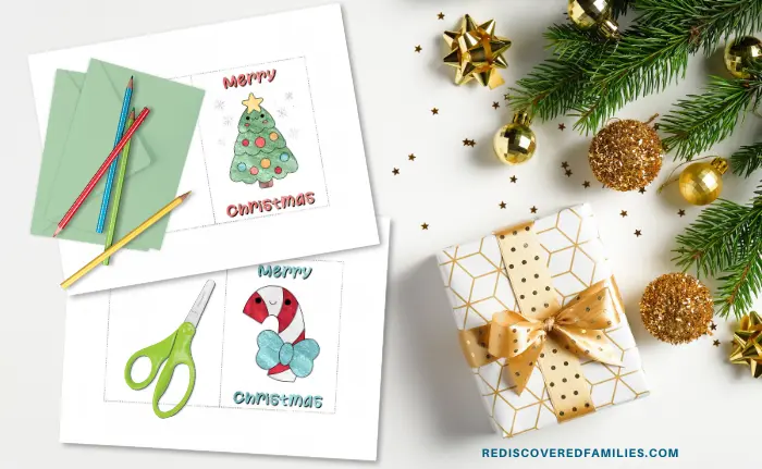Free Printable Christmas Cards For Kids To Color | Rediscovered Families