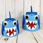 2 finished clay pot sharks