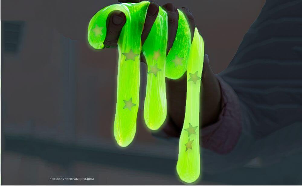 hand holding glowing slime