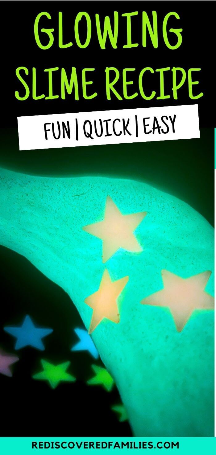 How To Make Glow-In-The-Dark Slime | Rediscovered Families, image size:700x1470
