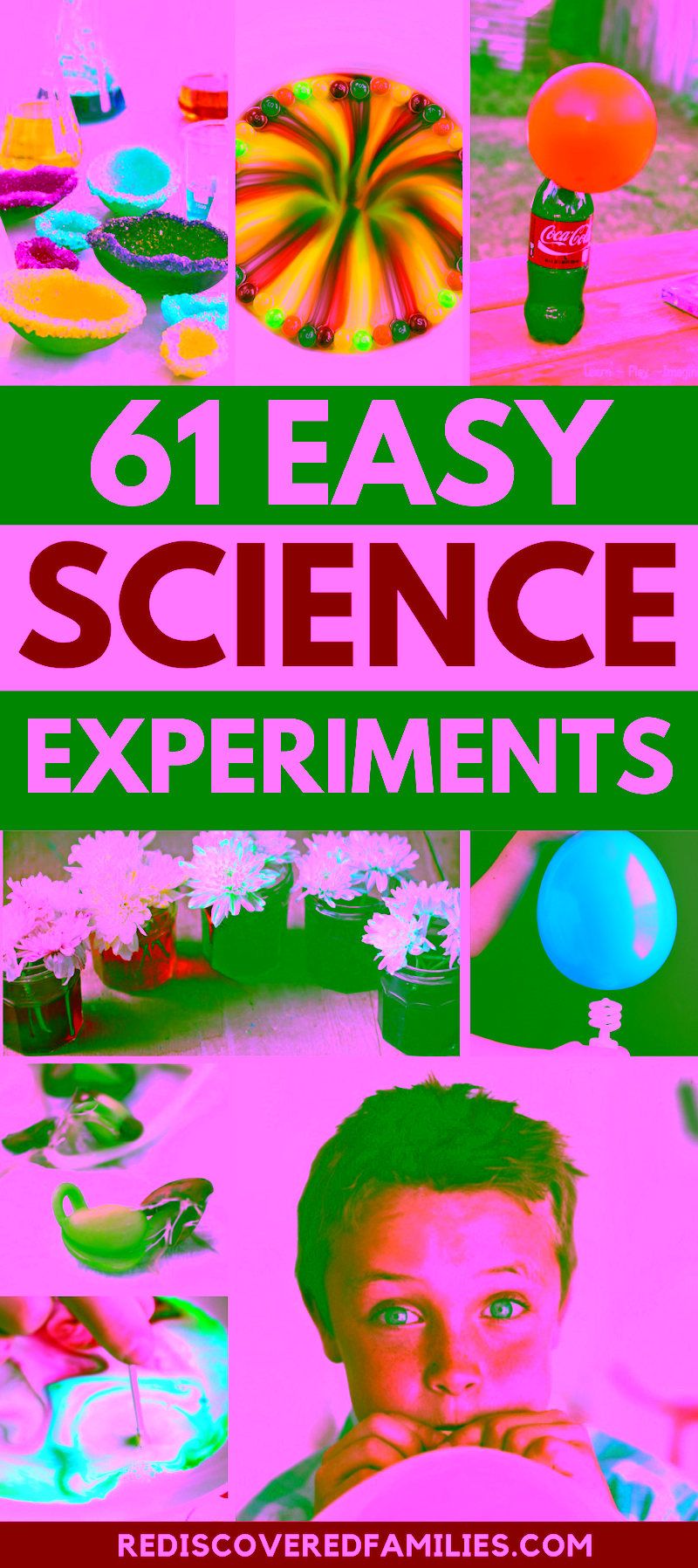Pinterest collage pin for an easy science experiment post