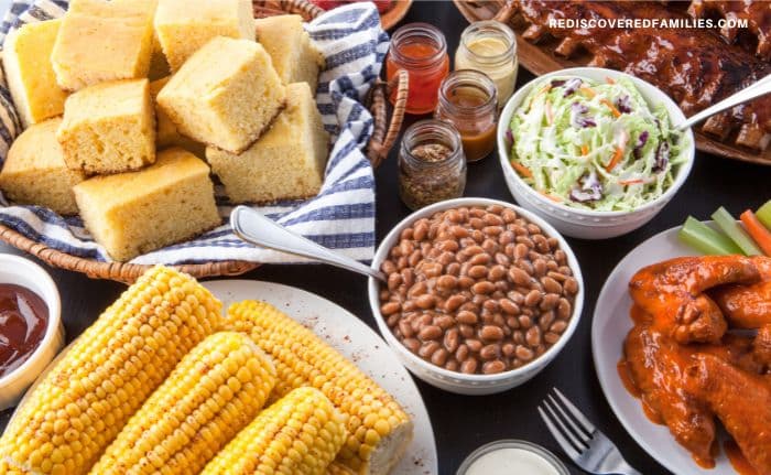 A table full of BBQ sides