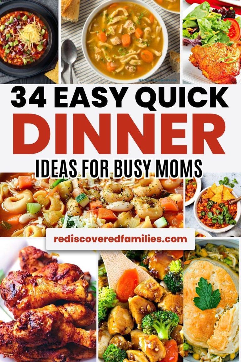 34 Quick Dinner Ideas For Busy Families | Rediscovered Families